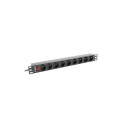 Lanberg PDU-09E-0300-BK power distribution unit (PDU) 9 AC outlet(s) 1U Black