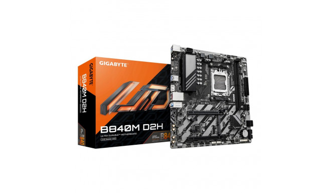 GIGABYTE B840M D2H emaplaat - AMD Ryzen 9000 protsessorid, 5+2+2 faasi VRM, kuni 7600MHz DDR5, 1xPCI