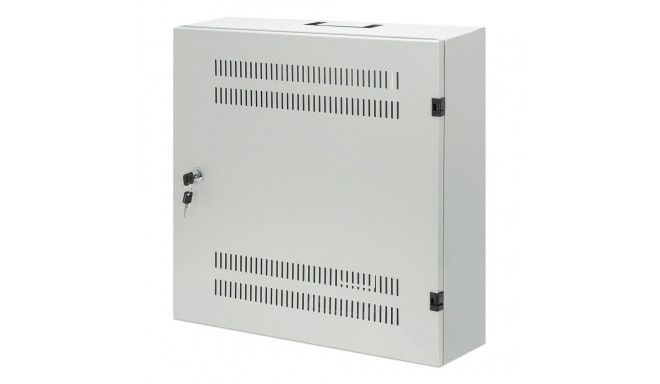 Low Profile Wall Mounted Cabinet 4U + 2U Rack 19, Grey