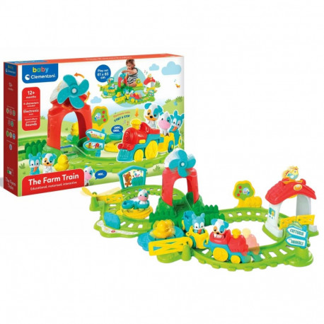 Interaktywny Pociąg Farmera Lokomotywa Wagoniki Clementoni 17391