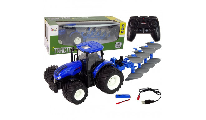 Traktor 1:24 metallist ader sinine