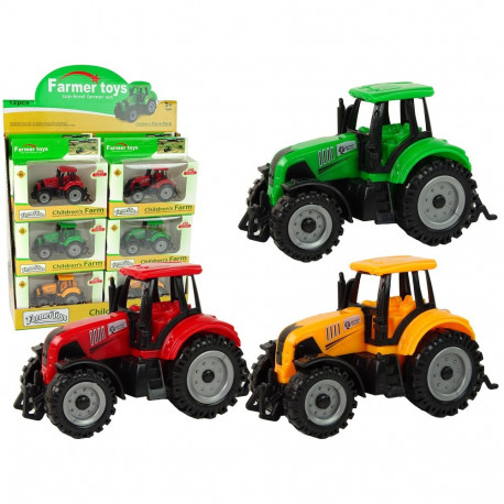 Traktor suurte ratastega, 3 värvi