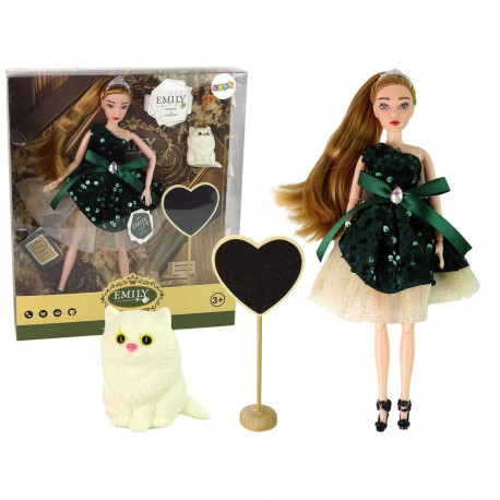 Emily puidust süda valge kassipoeg