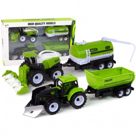 Zestaw Pojazdów Farmerskich Traktor Kombajn Cysterna Naczepa