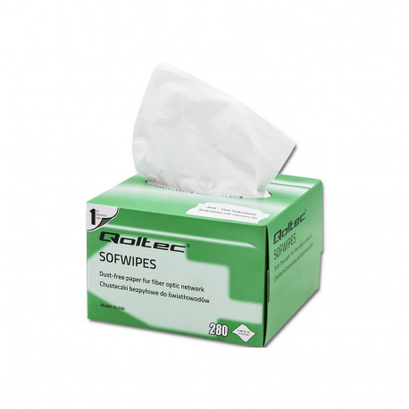 Qoltec Dustless wipes for fiber optics 280pcs