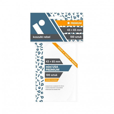Card sleeve 43x65 mm Mini USA Premium 100 pieces