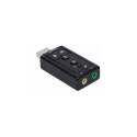 Manhattan USB-A Sound Adapter, USB-A to 3.5mm Mic-in and Audio-Out ports, 480 Mbps (USB 2.0), 7.1-Ch