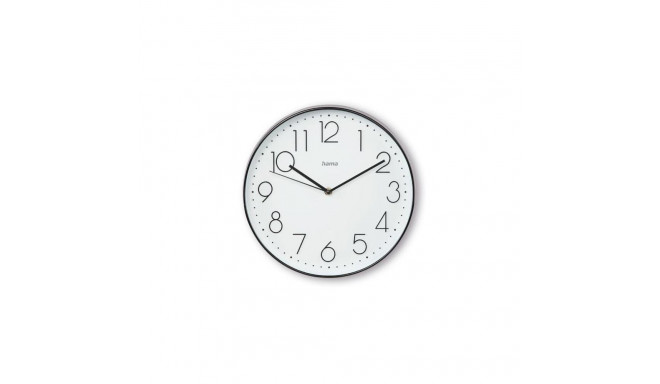 Hama Corsica Quartz clock Round Black, White