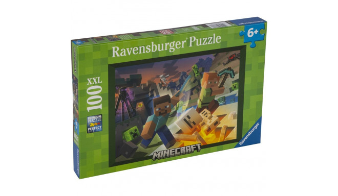 Ravensburger Childrens Puzzle Minecraft 100 Pieces XXL