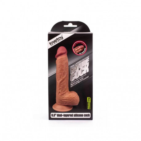 Dildo silikonowe z przyssawką Dual Layered Liquid 21,5 cm Lovetoy