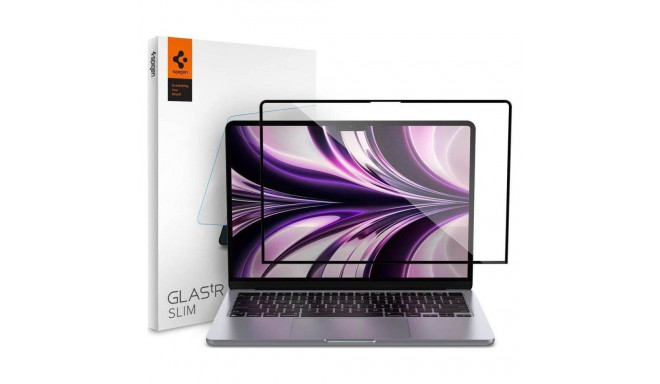 Spigen Spigen Glass FC Filter Tempered Glass for Macbook Air 13" 2022 Black