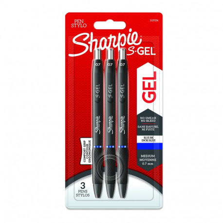 Sharpie S-GEL pen, blue, glitter, 3 pcs.