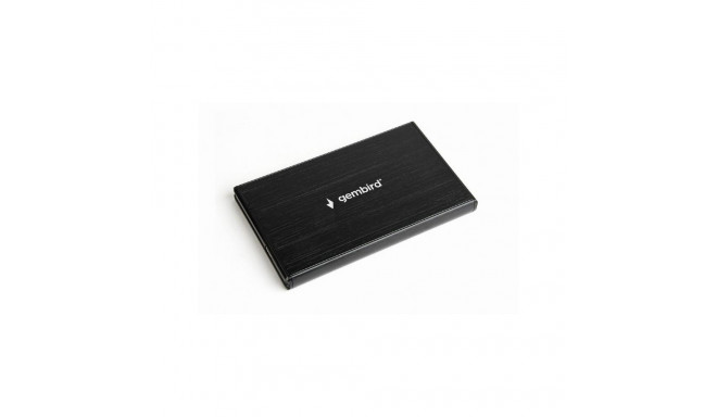 Gembird HDD/SSD korpus 2.5'' SATA jaoks – USB 3.0 harjatud alumiinium must