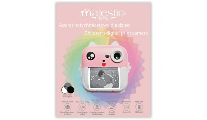 Instant camera for children MajesticLine pink