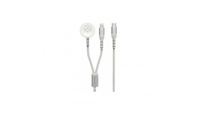 Swissten juhtmevaba laadija 2in1 Apple Watch ja Lightning USB-C 1.2m