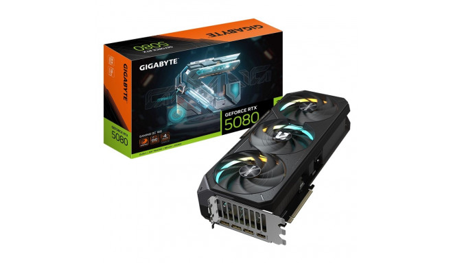 GIGABYTE GeForce RTX 5080 GAMING OC 16G graafikakaart - 16GB GDDR7, 256bit, PCI-E 5.0, 2730MHz põhit