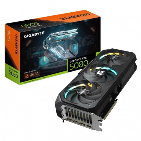 GIGABYTE graafikakaart GeForce RTX 5080 GAMING OC 16G 16GB GDDR7 256bit PCI-E 5.0 2730MHz 3x Display
