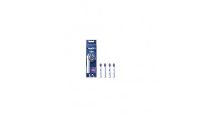 Oral-B vahetatavad hambaharjaotsikud EB18-4 3D White Pro otsikud täiskasvanutele 4 tk valge