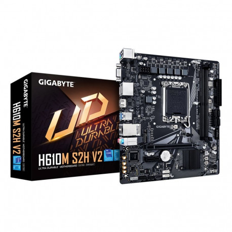GIGABYTE H610M S2H V2 emaplaat - toetab Intel Core 14. põlvkonna protsessoreid, 4+1+1 hübriidfaasiga