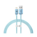 Kabel USB do iP Baseus Crystal Shine, 2.4A, 1.2m (niebieski)