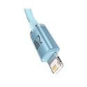 Kabel USB do iP Baseus Crystal Shine, 2.4A, 1.2m (niebieski)