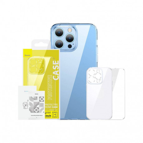 Baseus SuperCeramic Transparent Glass Case and Tempered Glass set for iPhone 14 Plus