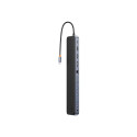 Hub 12w1 Baseus EliteJoy Gen2 series USB-C do 2xHDMI+ 3xUSB 3.0+ PD+ DP+ SD/TF+ RJ45+Type-C+ 3.5mm (