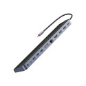 Hub 12w1 Baseus EliteJoy Gen2 series USB-C do 2xHDMI+ 3xUSB 3.0+ PD+ DP+ SD/TF+ RJ45+Type-C+ 3.5mm (