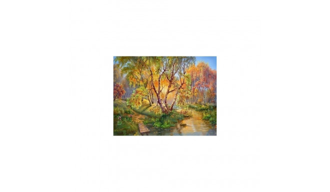 Diamond mosaic - Birches by the Stream