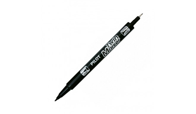Marker Pilot Twin EF/F must 2 otsaga joon 0,4 ja 0,5mm, Be Green 76,1%