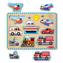 MELISSA & DOUG helidega pusle Sõidukid