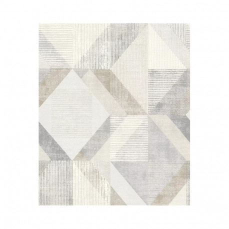 WALLPAPER 311921 WHITE GRAY YELLOW GEOM
