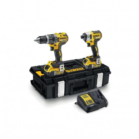 DEWALT.COMBO KIT 18V DCK266P2 (DCD796+DCF887) 2x5.0Ah TOUGH SYSTEM