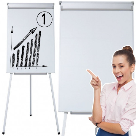 mitmeotstarbeline magnettahvel flipchart kolmjalgne valge 70x100cm