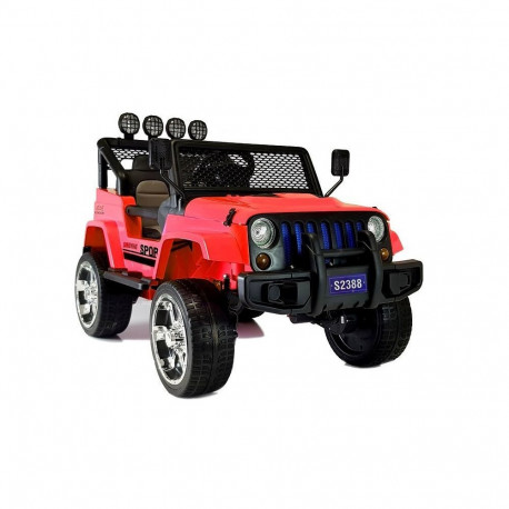 Jeep elektriauto S2388 kaugjuhtimispuldiga LED-tuled raadio 4x45W, punane