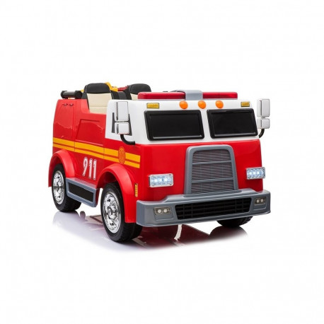 Wóz Strażacki na Akumulator Czerwony Dla Dzieci Pilot Sikawka LL911