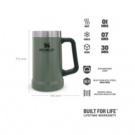 Stanley õllekann Adventure The Big Grip 0.7L 2802874033, roheline