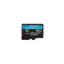 Kingston Technology 64GB microSDXC Canvas Go Plus Gen4 200R A2 U3 Single Pack w/o ADP