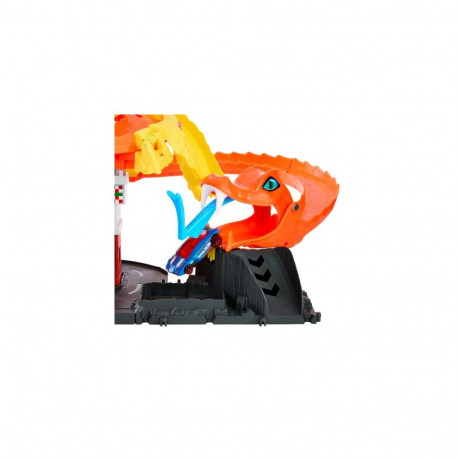 Hot Wheels City Pizza Slam Cobra Attack Playset & Toy Car, Featured in Netflix Series “Let’s