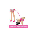 Barbie Doll with a Toy Pup and Dog in a Wheelchair, Plus Pet Accessories