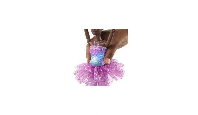 Barbie Dreamtopia Twinkle Lights Ballerina Doll, Brunette with Light-Up Feature Wearing Removable He