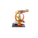 Hot Wheels City Super Loop Fire Station Playset, Track Set with 1 Toy Car