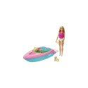 Barbie Doll and Boat with Puppy and Accessories, Floats in Water, for 3 to 7 Year Olds