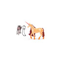 Unicorn Academy, Cinder with 2 Riding Accessories, 11”, Compatible with Valentina, Dolls &amp; U