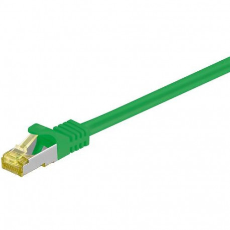 Goobay RJ45 Patch Cord CAT 6A S/FTP (PiMF), 500 MHz, with CAT 7 Raw Cable, green, 20m