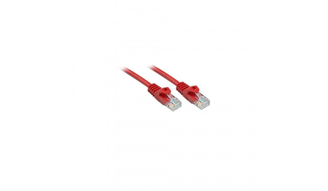Lindy Rj45/Rj45 Cat6 3m networking cable Red U/UTP (UTP)
