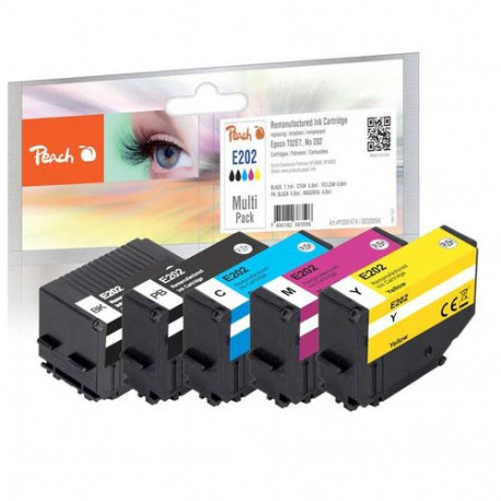 Peach PI200-674 ink cartridge 5 pc(s) Compatible Standard Yield Black, Cyan, Magenta, Yellow