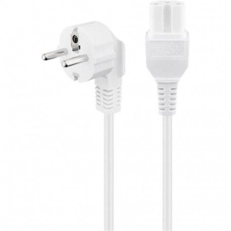 Goobay Angled Connection Cable with hot-condition coupler, 2 m, White