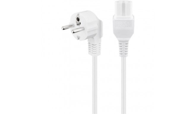 Goobay Angled Connection Cable with hot-condition coupler, 2 m, White