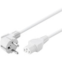 Goobay Angled Connection Cable with hot-condition coupler, 2 m, White